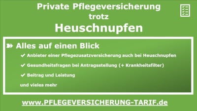 Private Pflegeversicherung auch bei Heuschnupfen